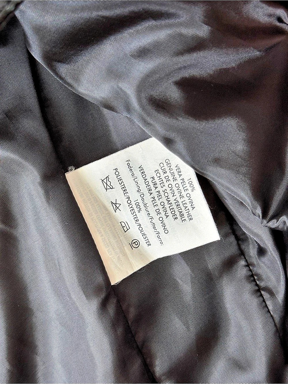 Max&Co. Black Leather Moto Jacket with Zipper and Strap Details - Size 4US - Picture 8 of 8